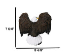 Patriotic American Bald Eagle Figurine With Wings Spread Wildlife Sculpture