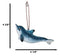 Set Of 6 Nautical Blue Dolphins Ocean Marine Wall Hanging Decor Tree Ornaments