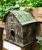 Rustic Western Vintage Bird Atop A Cozy Farm Barn House Shed Metal Birdhouse