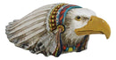 Native Spirit Bald Eagle With Indian Chief Headdress Piggy Money Coin Bank