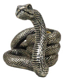 Witchcraft Sorcery Dark Magic Coiled Serpent Snake Taper Candleholder Figurine