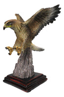 Wild Heritage Golden Eagle Landing Figurine Flying Eagle Over Rock Cliffs Accent