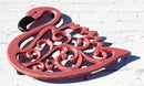 Tropical Paradise Pink Flamingo Bird Scrollwork Cast Iron Wall Or Table Trivet