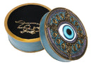 Auspicious Evil Eye With Peacock Train Sacred Compass Trinket Decorative Box