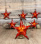 Set Of 6 Red Starfish Sea Stars Ocean Marine Wall Hanging Decor Tree Ornaments