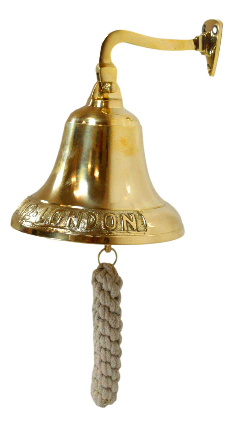 Marine Antiqued Solid Polished Brass RMS Titanic Wall Dinner Bell With Lanyard