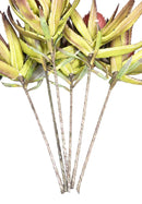 Set of 6 Realistic Artificial Botanica Faux Plants Thistle Fern Grass Leaf Stems