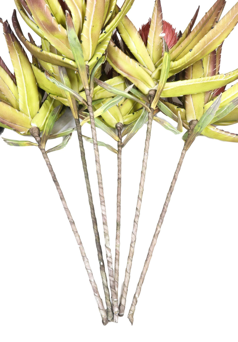 Set of 6 Realistic Artificial Botanica Faux Plants Thistle Fern Grass Leaf Stems