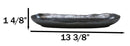 Pack Of 3 Black Tetsu Kesho Ceramic Wavy Oblong Long Serving Platter 13.25"L
