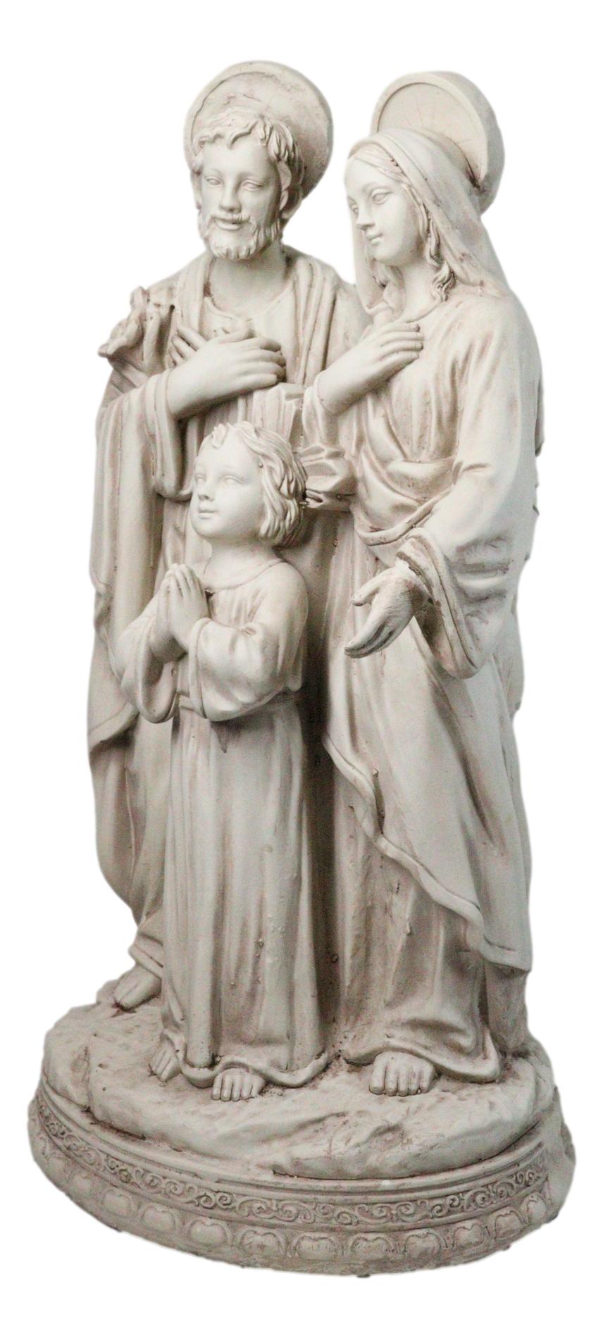 Catholic Church The Holy Family Mary Joseph Jesus Large Outdoor Statue 24" Tall - Ebros Gift