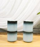Set of 4 Artistic Blue Sky Stars Seikai Porcelain 1.25oz Ochoko Yuzu Cups