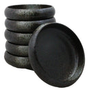 Pack of 6 Grey Tone Hakumu Round Appetizer Salad Banchan Deep Dish Plates 5"D
