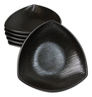 Set Of 6 Kokuyo Black Minimalist Appetizer Salad Triangular Deep Serving Plates