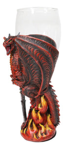 Ruth Thompson Elemental Dragon Wrath Blade Sword Glass Wine Goblet Chalice Cup