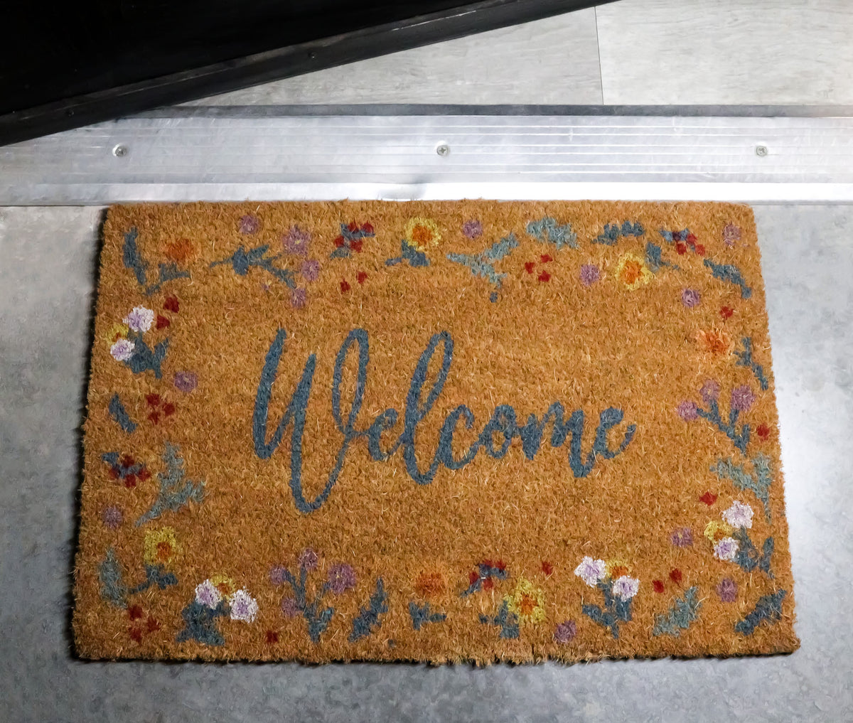 Natural Botanical Welcome Coir Coconut Fiber Welcome Floor Mat Doormat