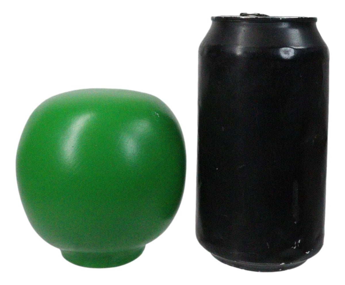 Green Talisman of Vitality Japanese Zen Daruma Figurine With Unpainted Eyes