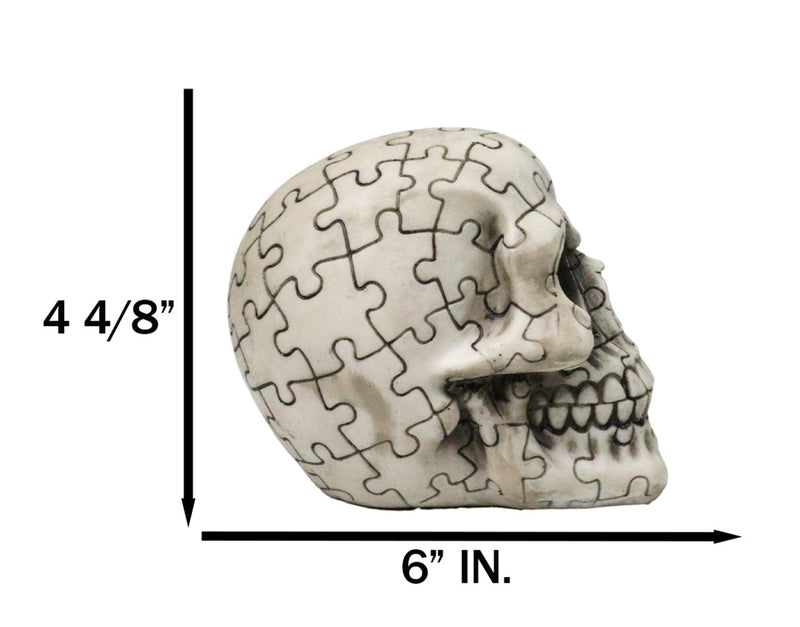 Ossuary Macabre Gothic Jointed Jigsaw Puzzle Cranium Skull Figurine 6"L