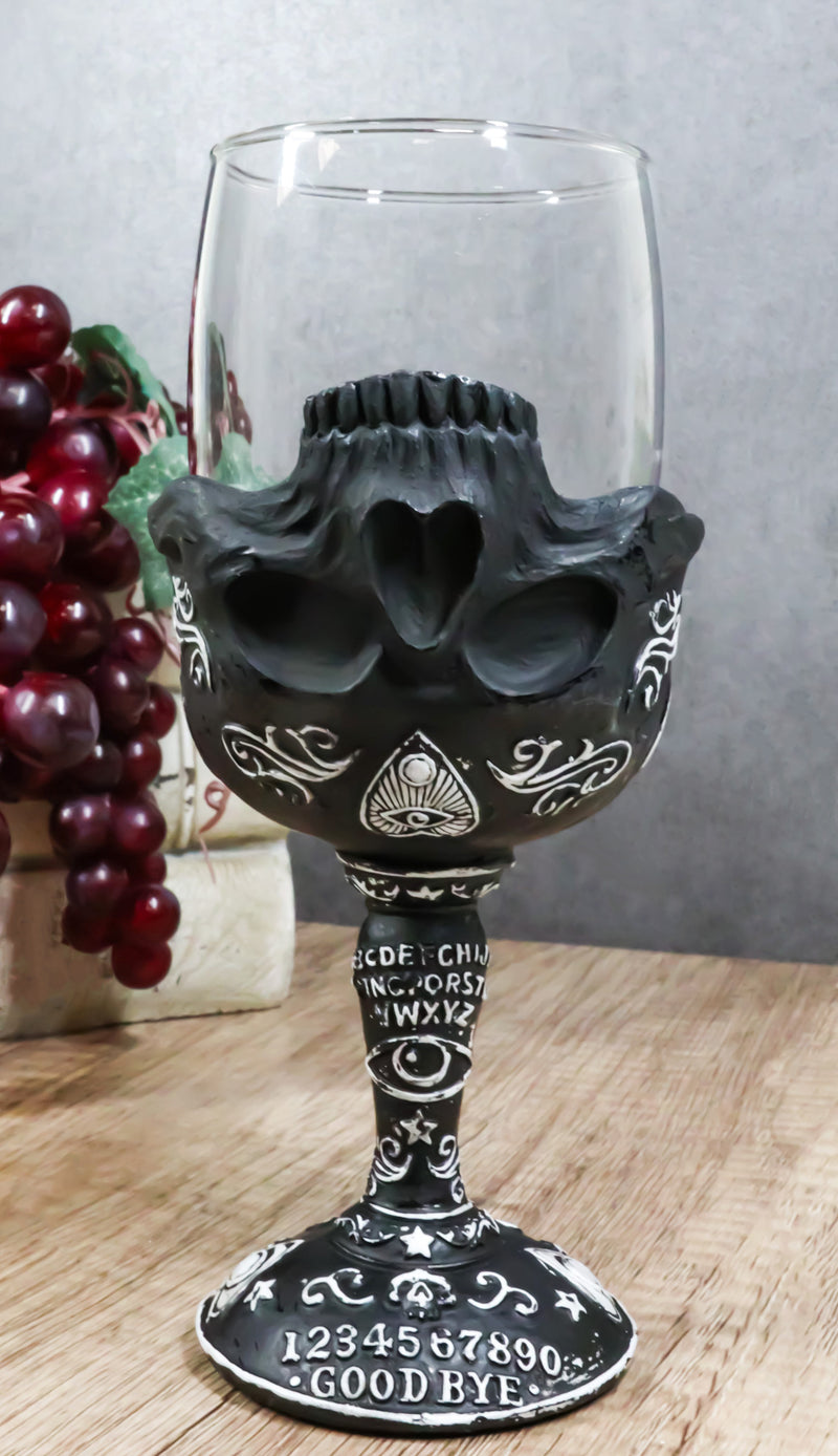 Wicca Gothic Alchemy Ouija Spirit Board Sigil With Inverted Skull Wine Goblet