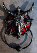 Sabbatic Goat Of Mendes Baphomet With Blood Pentagram Head Door Knocker
