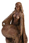 Celtic Irish Triple Goddess Mother Of All Gods Danu 15"H Statue In Faux Red Clay