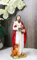 Christian Apostle Disciple of Jesus Saint Luke The Evangelist W/ Ox Figurine 8"