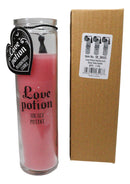Pack of 2 Pink Love Potion Passion Fruit Tube Wax Candles In Glass Jars 8"H
