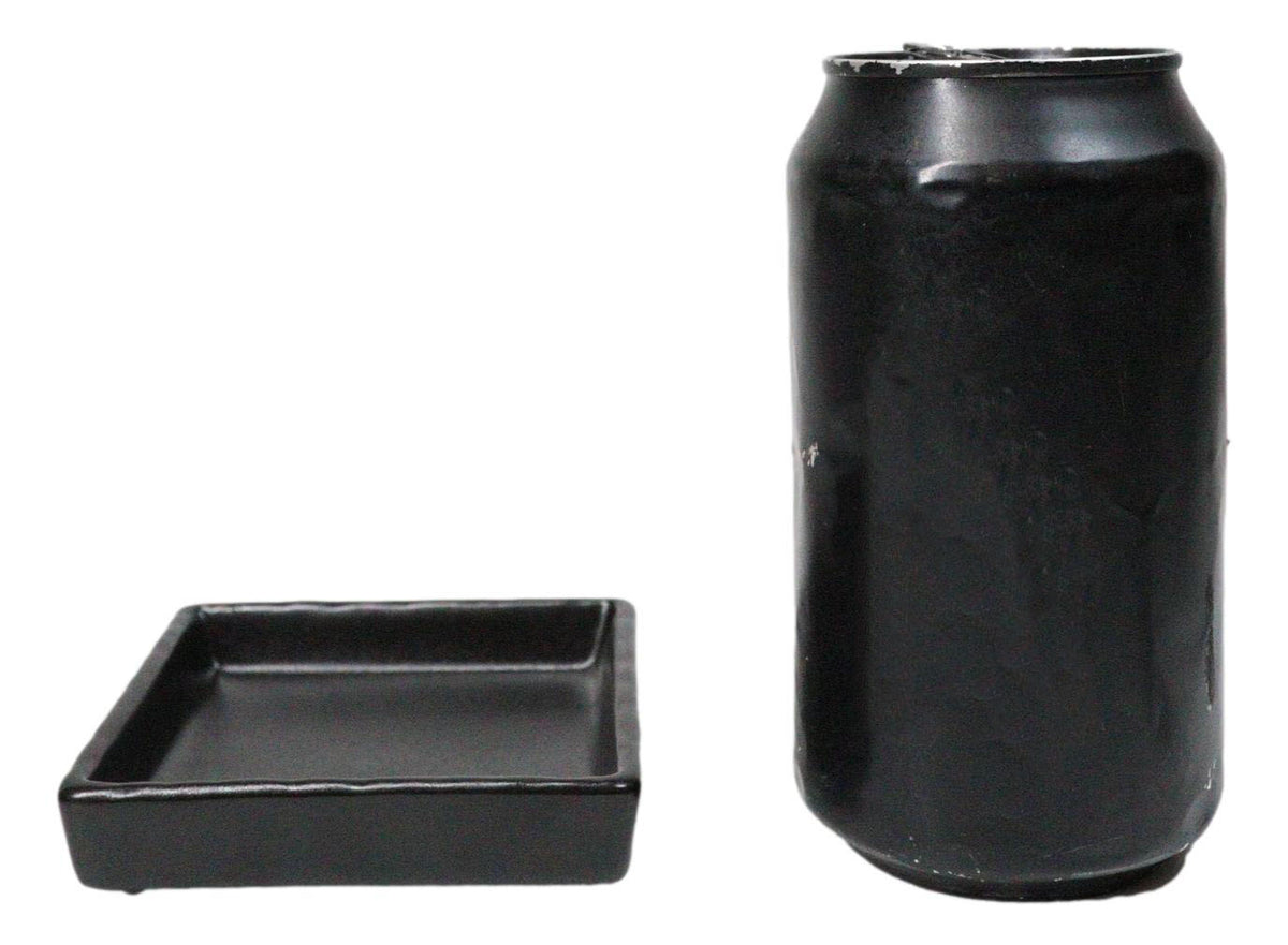 Set Of 6 Kokuyo Black Minimalist Ceramic Square Condiment Sauce Dishes 2oz