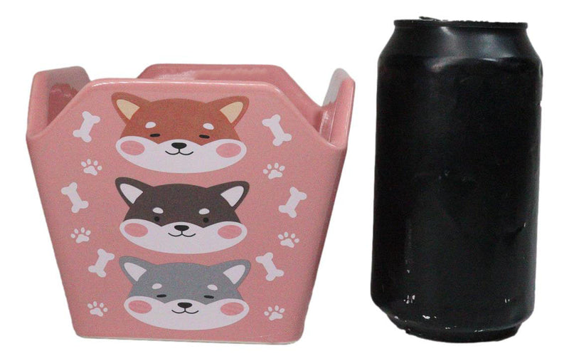 Pink Japanese Shiba Inu Dogs Takeout To Go Box Serving Bowl With Chopsticks Set