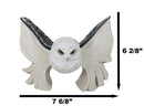 Arctic Magic White Snow Owl Flapping Its Pentagram Spellbook Wings Figurine