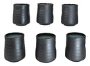 Pack Of 6 Blue Sky And Stars Seikai Reactive Glaze Ceramic Yunomi Tea Cups 9oz