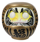 Gold Talisman of Prosperity Japanese Zen Daruma Figurine With Unpainted Eyes