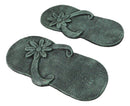 Cast Iron Flip Flop Stepping Stones Set of 2 Beach Getaway Left & Right Sandals