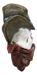 Western Wild West Cowboy Skull With Rose Eyes Hat and Bandana Mask Wall Decor