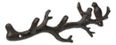 Rustic Cast Iron 2 Lovebirds On Tree Branch Multi Points Wall Hooks 12.5" Long