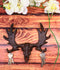 Cast Iron Western Rustic Bull Moose Head Wall Double Hooks For Keys Leashes Hats