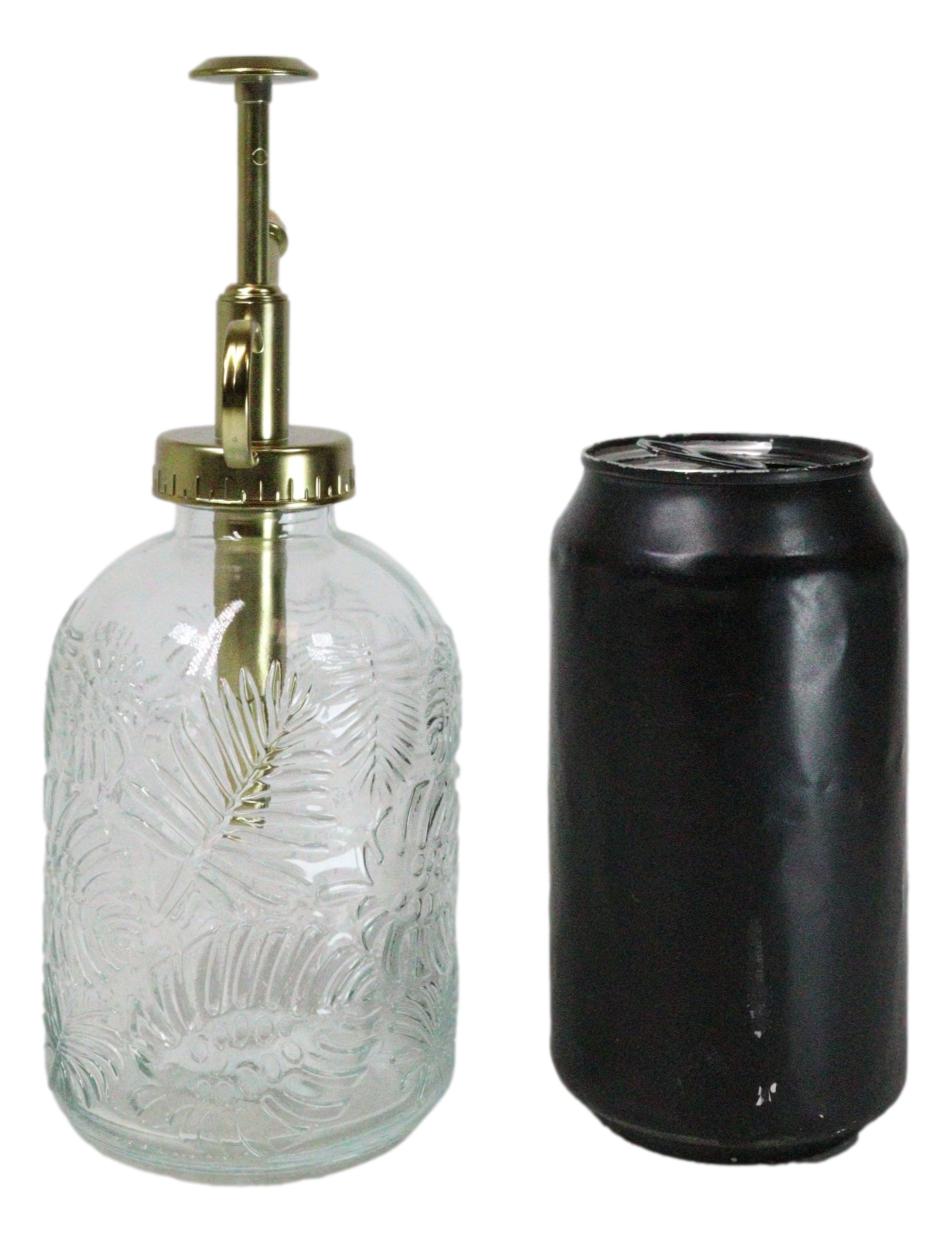 Ribbed Glass Floral Vintage Home Botanical Flowers Plant Mister Spray Ornament