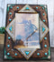 Rustic Western Turquoise Gems Silver Nails Faux Leather 5X7 Picture Photo Frame