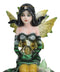 Kneeling Bumblebee Spring Fairy With Crystal Ball On Garden Mini Figurine