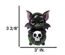 Black Onyx Drake Potion Pals Small Baby Dragon Imp Sitting in Cauldron Figurine