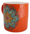 Orange Svadhishthana Sacral Chakra Zen Flower Of Life Mandala Circle Ceramic Mug