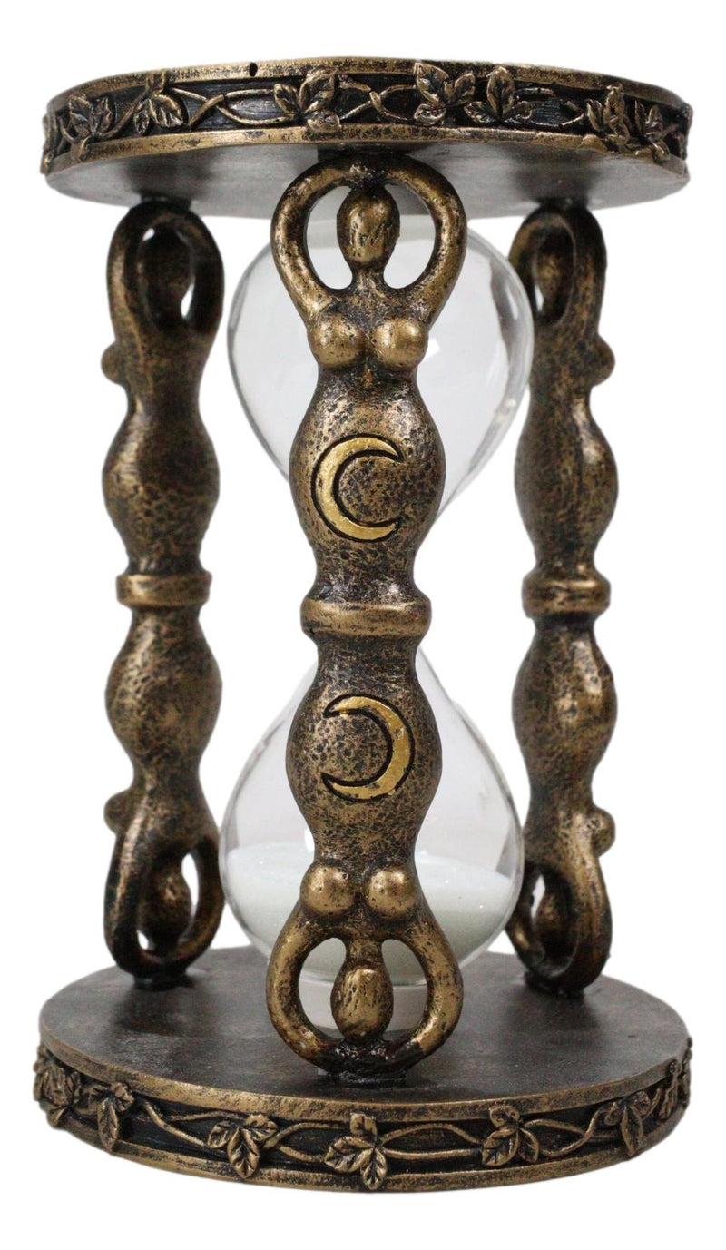 Wicca Yoga Metaphysical Sacred Spiral Goddess Shaman Triple Moon Sand Timer