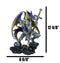 Large Hyperion Rainbow Armored Dragon With Excalibur Sword Letter Opener Decor