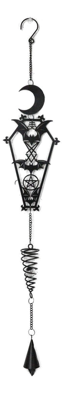 Macabre From The Crypt Vampire Coffin Moon Bats Spiral Wall Hanging Decoration