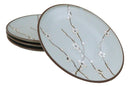 Pack Of 4 Made In Japan Soushun Sakura Round Porcelain Buffet Lunch Plates 10"D
