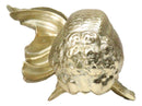 Auspicious Realistic Goldfish Gold Fish Sculpture 8"L Nautical Marine Decor
