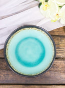 Pack Of 6 Crackle Green Midori Kannyu Round Flair Deep Plates Shallow Bowls 15oz