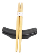 Pack Of 6 Black Kokuyo Modern Collection Porcelain Chopsticks Hashioki Rests