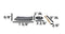 Tetsu Kesho Porcelain Sushi Plates Sauce Dishes Chopsticks Dinnerware Set For 2