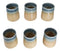 Pack Of 6 Porcelain Ao Nagashi Blue River Reactive Glaze Yunomi Tea Cups 9oz