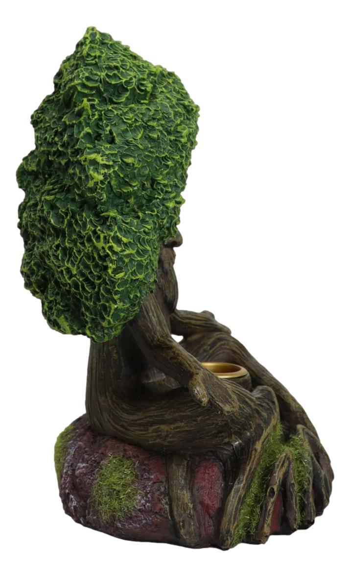 Forest Greenman Tree Man Ent Meditating Backflow Incense Cone Burner Figurine